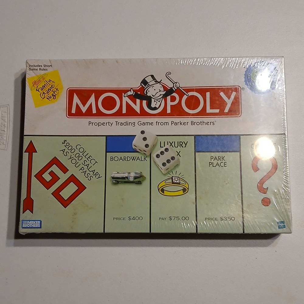 Vintage Monopoly 65th Anniversary Edition Board Game Parker Brothers 2000 Sealed